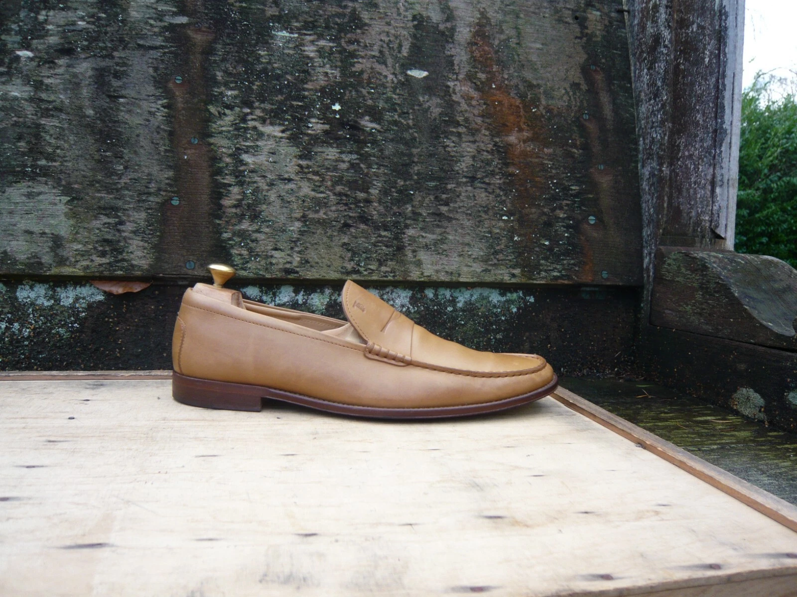 TOD’S MOCASSINI TOD'S MARRONI PELLE MARRONE MARRONE CHIARO UK10 5 UOMO OTTIME CONDIZIONI IN SCATOLA