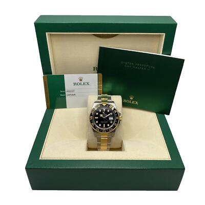 Rolex GMT-Master II Steel 18K Yellow Gold Black Dial Automatic