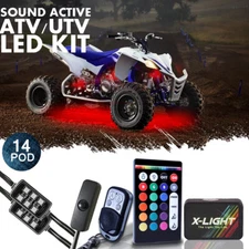 2017 Polaris Sportsman 570 ATV UTV Quad 4 Wheeler 14pc Pod Led Glow Kit Remote