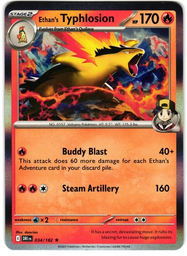 Ethan's Typhlosion Holo 34/182 Pokemon SV: Destined Rivals