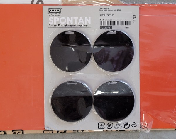 NUEVO 2008 Raro 30" IKEA NARANJA ESPONTANO Tablero de Pared Mensaje Magnético + 4 Imanes