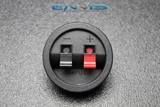 (1) CIRCLE SPEAKER JACK TERMINAL CUP COMPRESSION SUBWOOFER BOX SUB TCRC