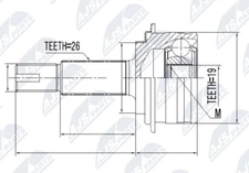 NPZ-TY-090 NTY Joint Kit, Drive Shaft for Toyota
