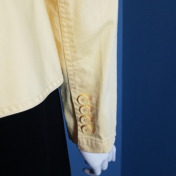 Talbots Jacket Yellow Stretch Flared Bottom 4 Poc… - image 5