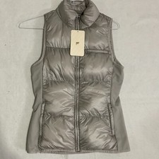 Fabletics Womens Gray Elliot Packable Water-resistant Puffer Vest Size X-small