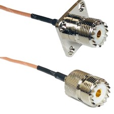 RG316 UHF Female Flange to SO239 UHF Female RF Cable Rapid-SHIP LOT