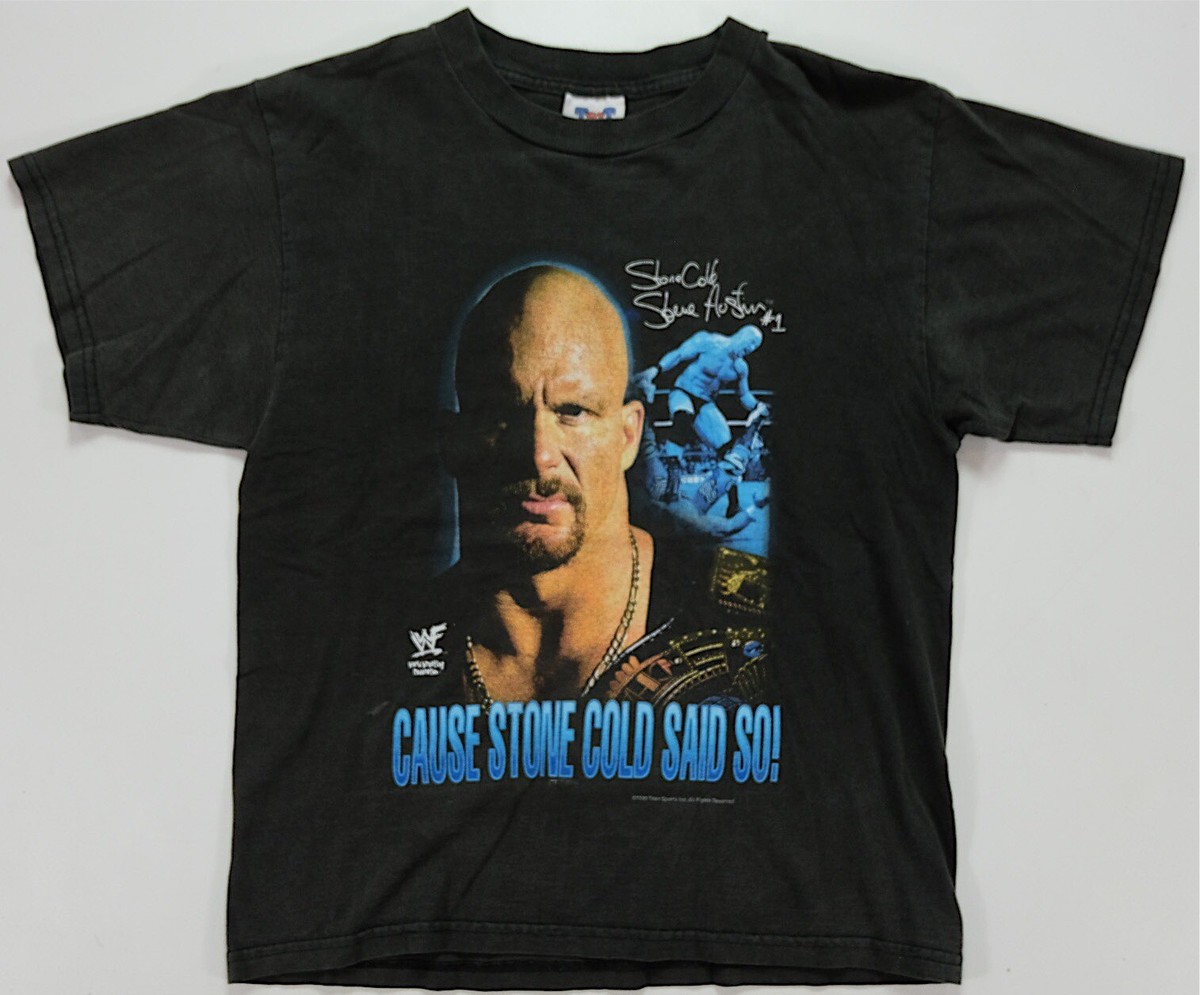 Rare Vintage TNT Steve Austin Cause Stone Cold Said So! 1999 T