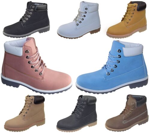 Womens High Top Boots Hiking Desert Trail Combat Ladies Ankle Work Lace Up Shoes - Bild 1 von 42