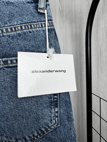 Jeans denim Alexander Wang blu chiaro mamma vita alta taglia 28 - Foto 9 di 16