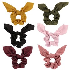 Jaciya Satin Silk Scrunchies - Women's 1 Count Pack of 6 , Classic color