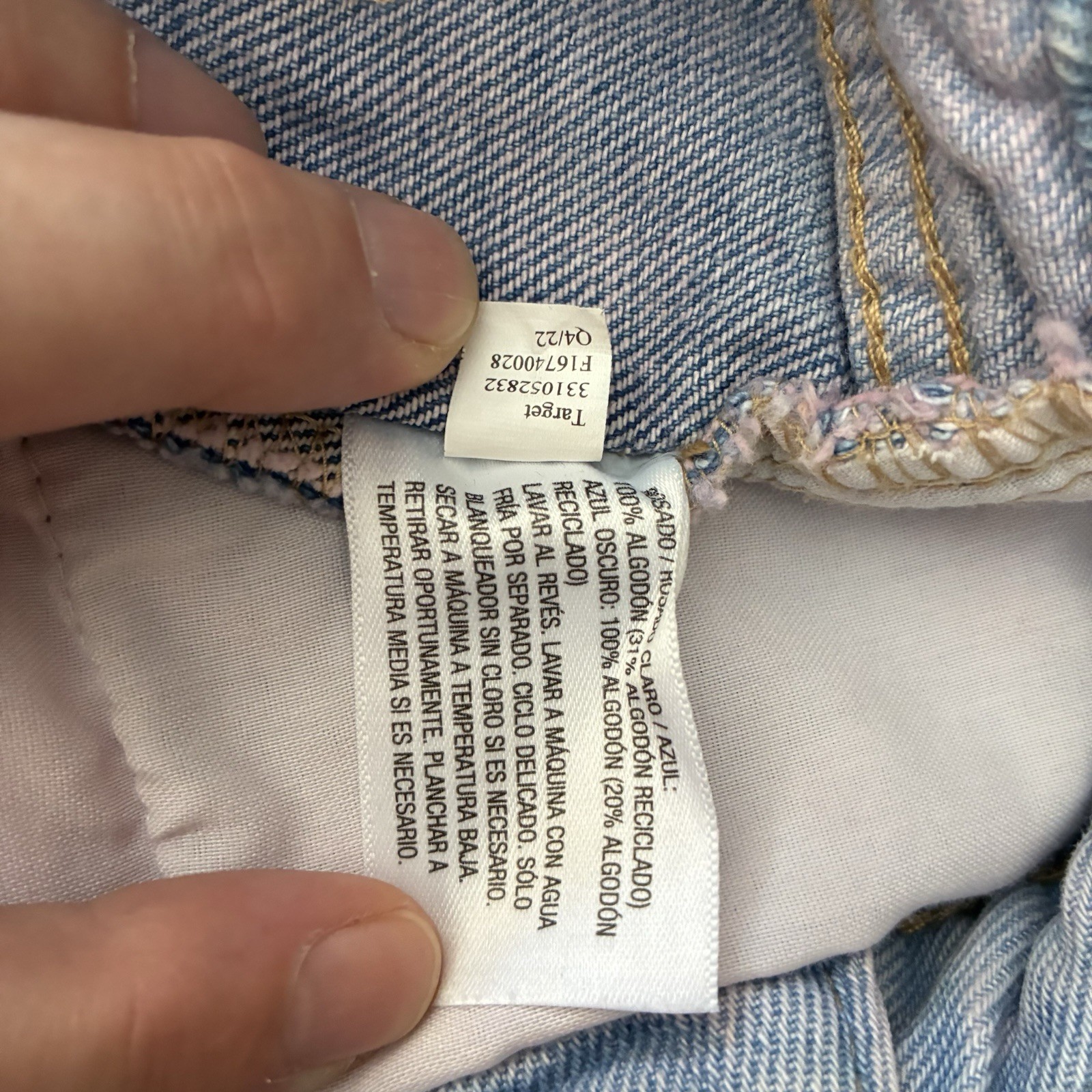 High Rise Patchwork Button Fly Denim Jean Cutoff … - image 11