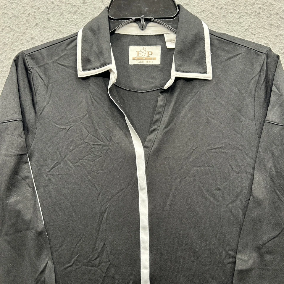 E/P Pro Women's Size Medium Black Long Sleeve Activewear Top Tour Tech - Image 2 of 4