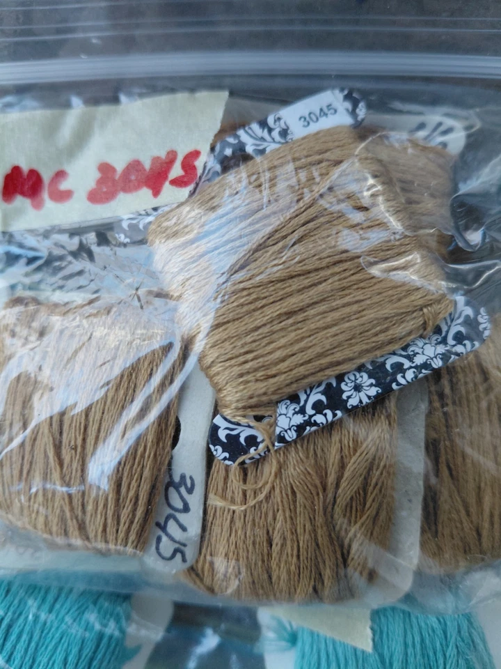 Lot of 150 DMC Embroidery Cross Stitch Floss Thread on Bobbins 3000 3800 - Image 2 of 4