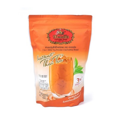 ChaTraMue Thai Tea Mix 3in1 Instant Thai Milk Tea Powder Original Flavor 400g