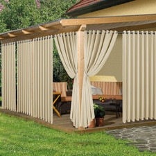Holidayideas Extra Wide Outdoor Curtains For Patio Waterproof 6 Panels -