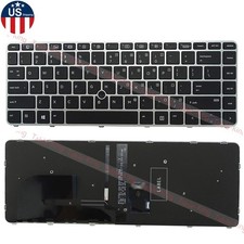 US Backlit Keyboard for HP EliteBook 840 G3 8...