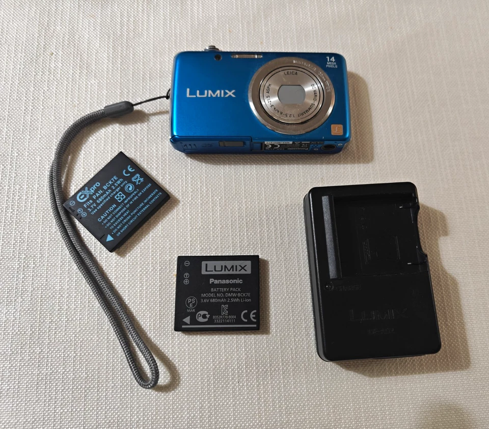 Panasonic Digital Camera Lumix DMC-FS40 14.1MP Blue Tested, photo 1 of 5