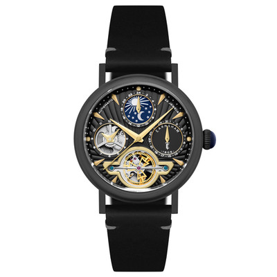 Heritage Beaufort Dual Time Date Open Heart Automatic Open Heart Black Dial / Ge