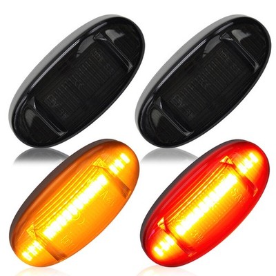 Smoked LED Side Marker Lamps Amber for Ford F250 F350 F450 F550 Super Duty 11-22