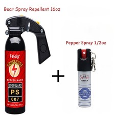 Feloiy Bear Repellent Spray 16oz W/ Spray Bag With 1 Pack Free Peper Spray 1/2oz