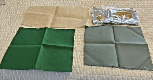 CROSS STITCH FABRIC 4 DIFFERENT COLORS 14 AND 18 COUNT