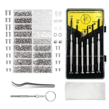 1000pcs Eyeglasses Repair Kit with Screwdriver and Tweezers for Watches Jewelry