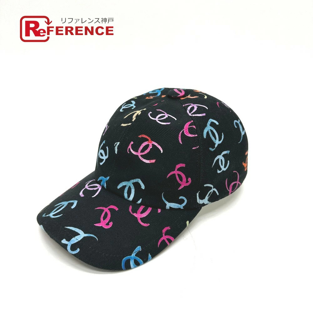 CHANEL 2024SS CC Multi Coco Mark Apparel Hat Cap Baseball Cap Cotton Women's Bla