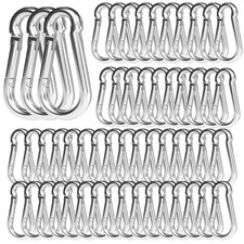 100PCS 3" Heavy Duty Spring Snap Hook, M8 5/16" Galvanized Steel Snap Hook Ca...