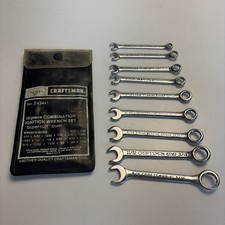 Vintage Craftsman 9 Pc Combination Ignition Wrench Set 943441 Usa