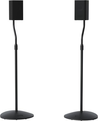 SANUS Speaker Stands Pair for Satellite & Bookshelf Speakers up to Black 