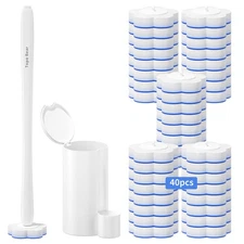Topo Bear Disposable Toilet Bowl Brush with 40 Toilet Wand Refills, Toilet Bo...