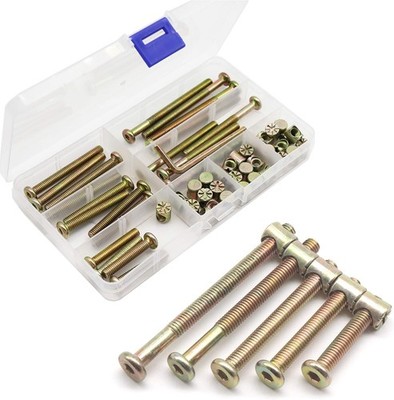 Simmons Crib Parts Hardware Kit, 25-Set Hex Socket Cap Bolts Barrel Nuts Asso...