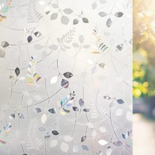 Window Privacy Film Stained Static Cling Glass Film 3D Decorative Colorful Glass