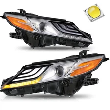 Driver & Passenger Side For 2018-2020 Toyota Camry XLE XSE Headlight W/LED DRL