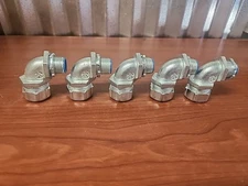 Title: 1/2" Seal Tight 90° Connectors – Liquid-Tight Conduit Elbows lots of 5