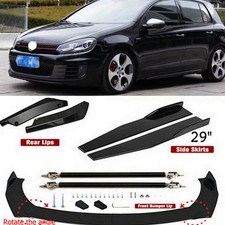 For VW GTI VR6 337 Front Bumper Lip Spoiler+Side Skirt+Rear Lip+Strut Rods
