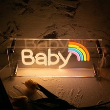 BABY Neon Sign for Desk Decor USB LED Light Desktop Display