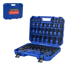 66 Pieces Professional Air Tool and Accessories Kit, Long & Short Sets Universal