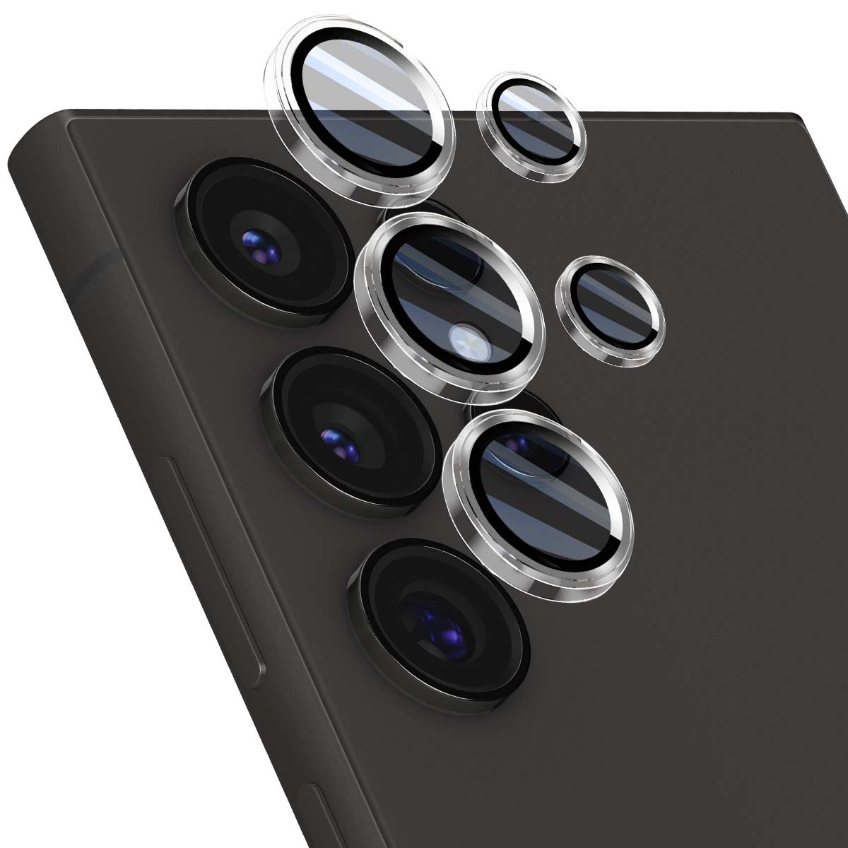 Protection appareil photo Galaxy S24 Ultra Crong finition métal premium