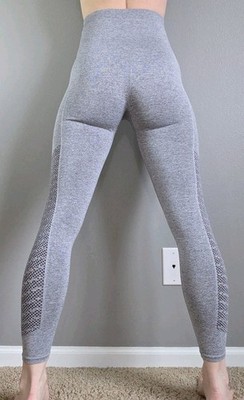 Fabletics | Sz XS? | Sync Seamless High-Waisted Perforated 7/8 Gray Leggings Gym