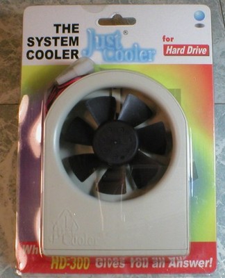Just Cooler Beige Fan for PC Case 3.5  Drive Bay (HD-300) - New Open Box -Tested