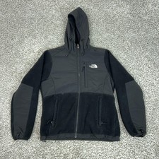 The North Face Jacket Womens Small Black Polartec Fleece Hooded Full Zip Denali