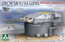 Takom 5016 1/72 28CM SK C/34 Guns Battleship Scharnhorst Turret B model kit