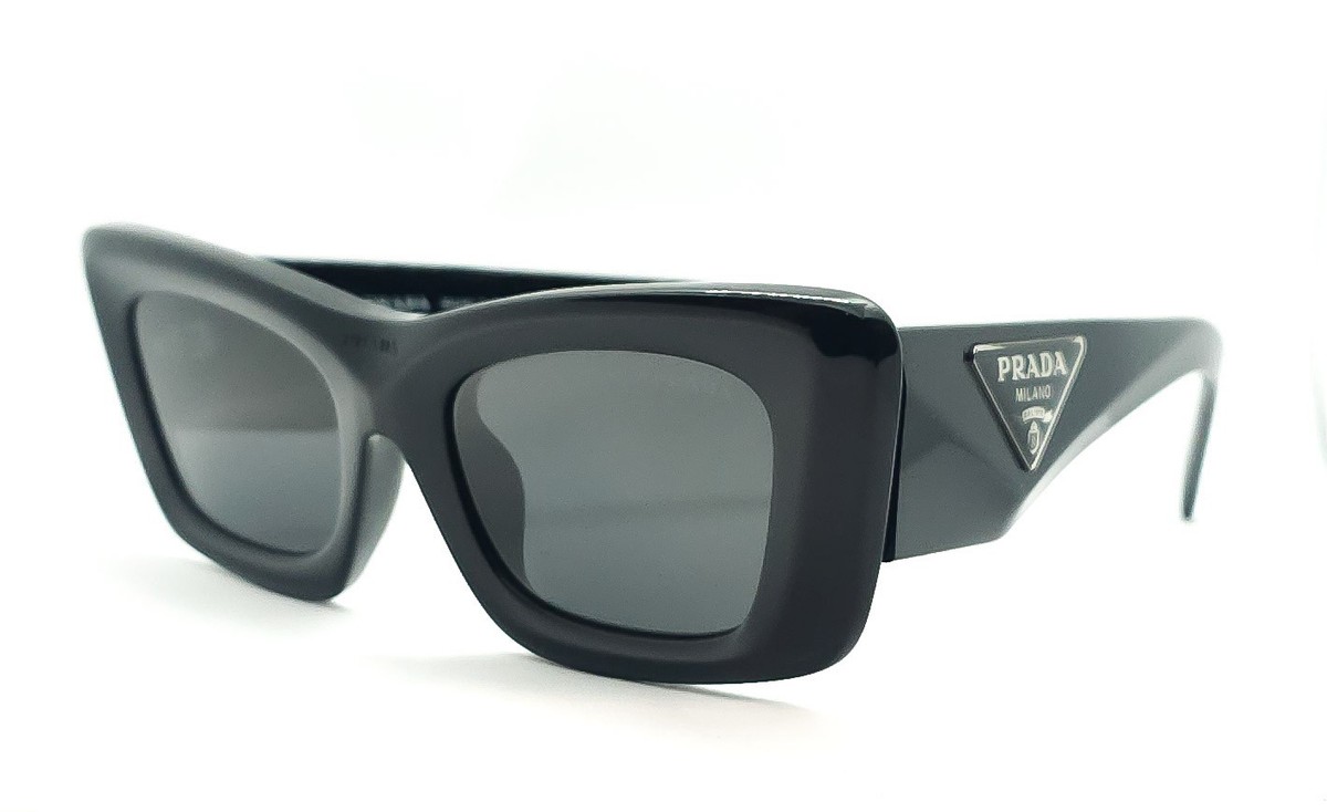 Prada SPR 13Z-F sunglasses 1AB-5S0 Black/Gray lenses size 52 new