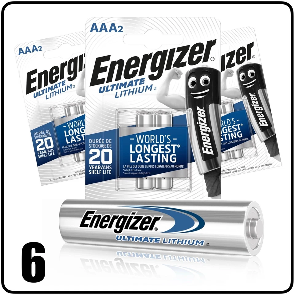 6x Energizer Ultimate Lithium AAA-Batterien (6 Stück)