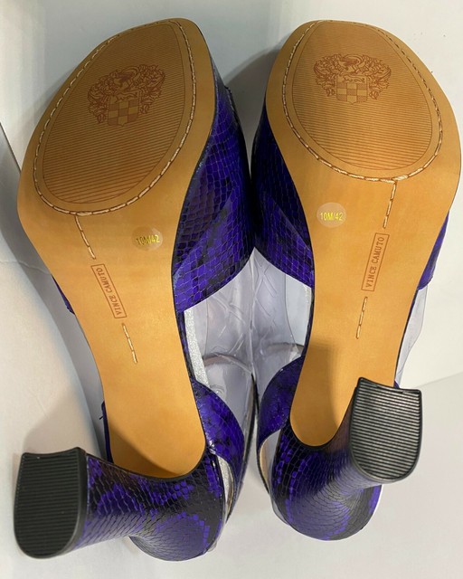 Vince Camuto Kortinta Platform Sandals Sz 10 Purple Leather Snakeskin Print for sale online | eBay