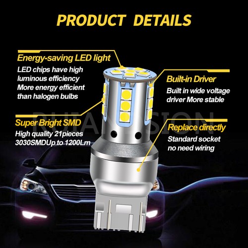 Ruiandsion T20 LED Vehicle Indicator Light Bulb W21W Car Taillight 12V 2Colours - Bild 4 von 11