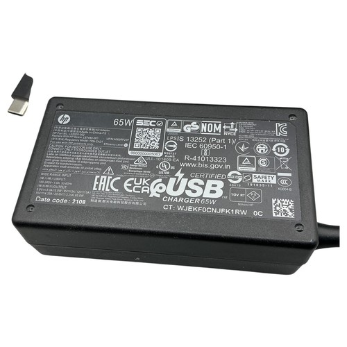 OEM 65W USB-C Type-C AC Charger HP EliteBook X360 G2 G3 G4 L65505-002 L67440-001 - Picture 3 of 4