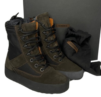 Yeezy Season Military Boots Suede Onyx Kanye West YE KW2581