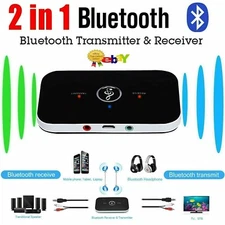 2 in 1 Bluetooth Wireless Audio Transmitter Receiver HiFi Music Adapter AUX RCA